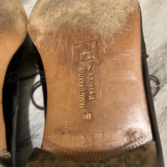 GORGEOUS BRUNO MAGLI BURGUNDY WINGTIP OXFORD MENS SHOES SIZE 10M HANDMADE ITALY - Picture 9 of 12